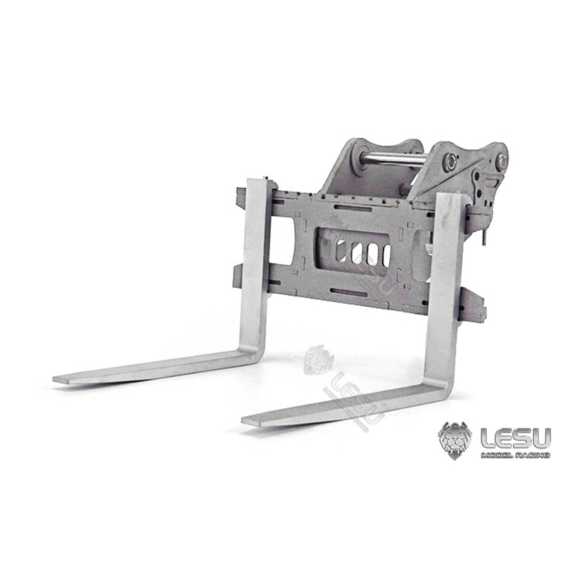 LESU 1/14 C374 RC Hydraulic Excavator Metal Heavy Duty Ripper Fork Bucket with Quick Detach Mount & Protective Fences - Durable Tractor Trailer Attachment for Construction, Landscaping & RC Model Excavation Projects