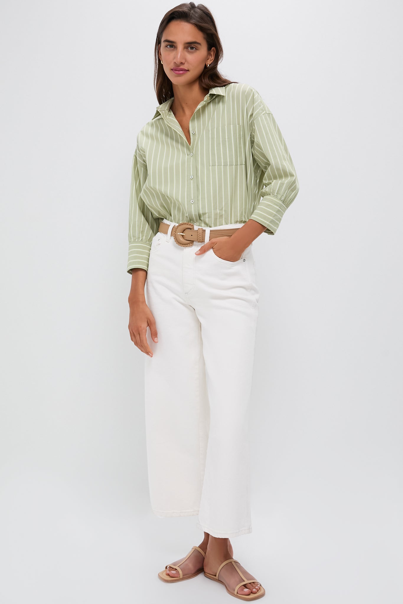Bone Juliette Wide Leg Ankle Pants for Women - Comfortable High Waist Trousers for Work, Office & Casual Wear