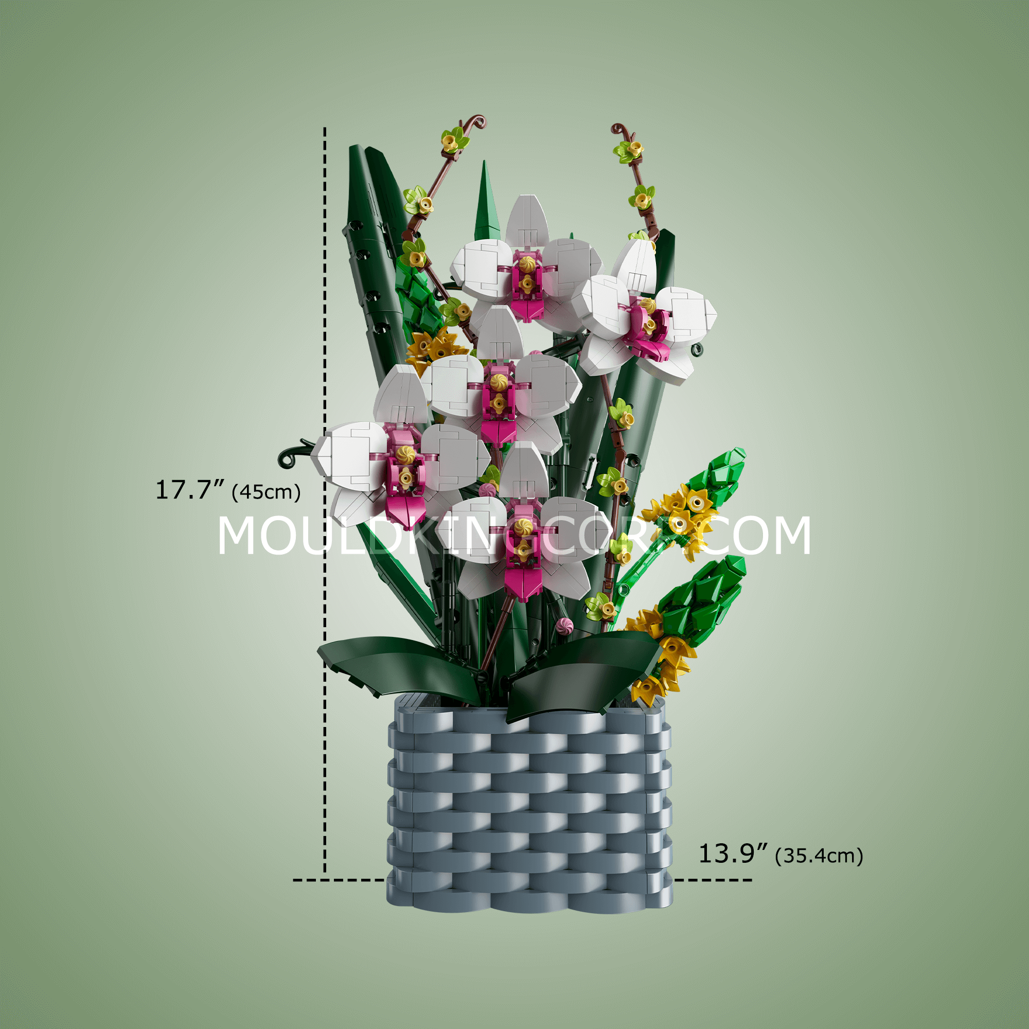 Mould King 10025 Eternal Butterfly Bouquet Building Set - 1,158 PCS DIY Flower Bouquet Kit for Adults, Home Decor & Gift Idea | Creative Building Blocks for Display, Wedding Centerpiece, Birthday Present