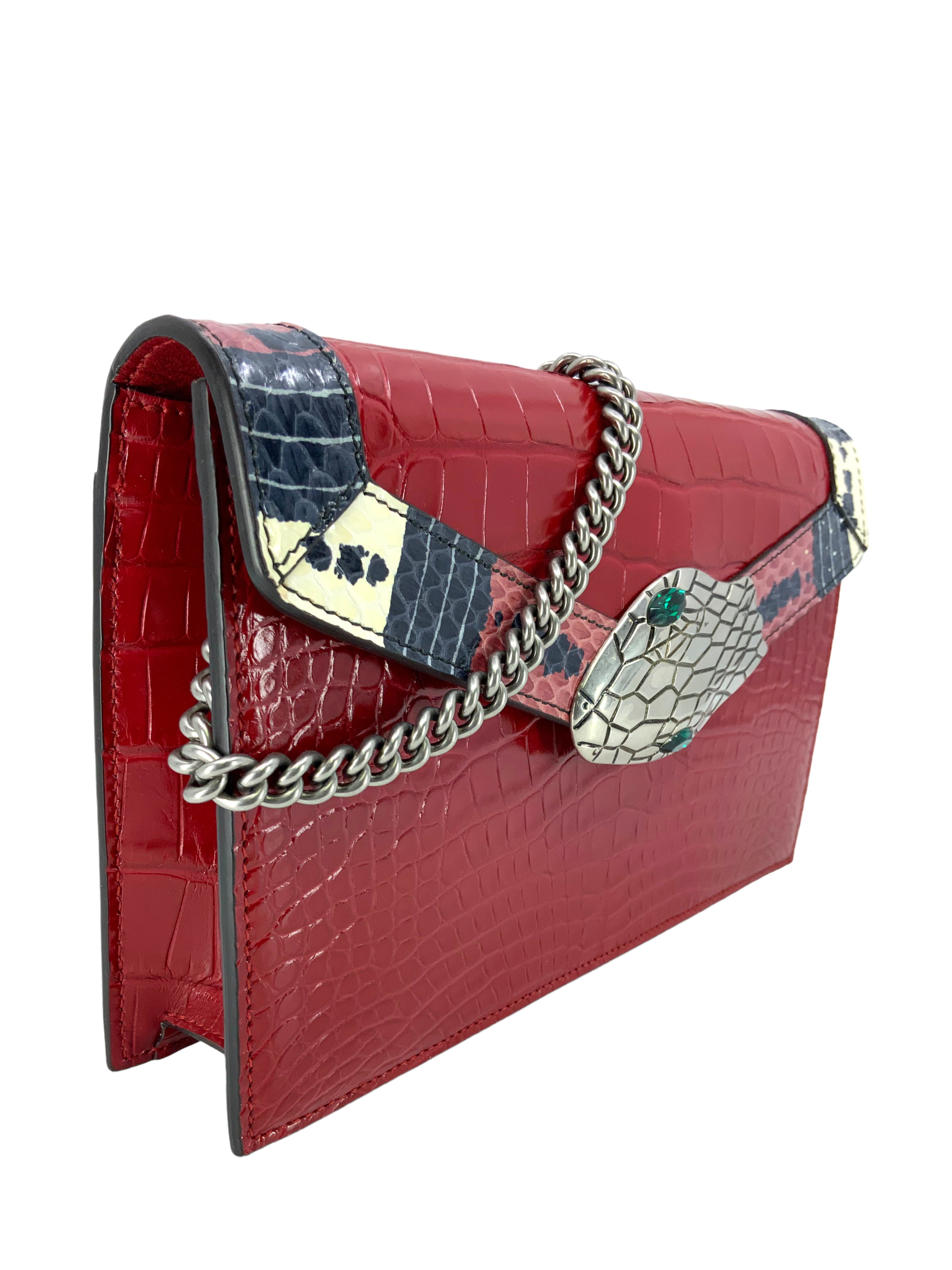 Authentic GUCCI Alligator Leather Small Lilith Crossbody Bag - Luxury Designer Handbag for Women | Perfect for Evening Parties, Date Nights & Special Occasions
