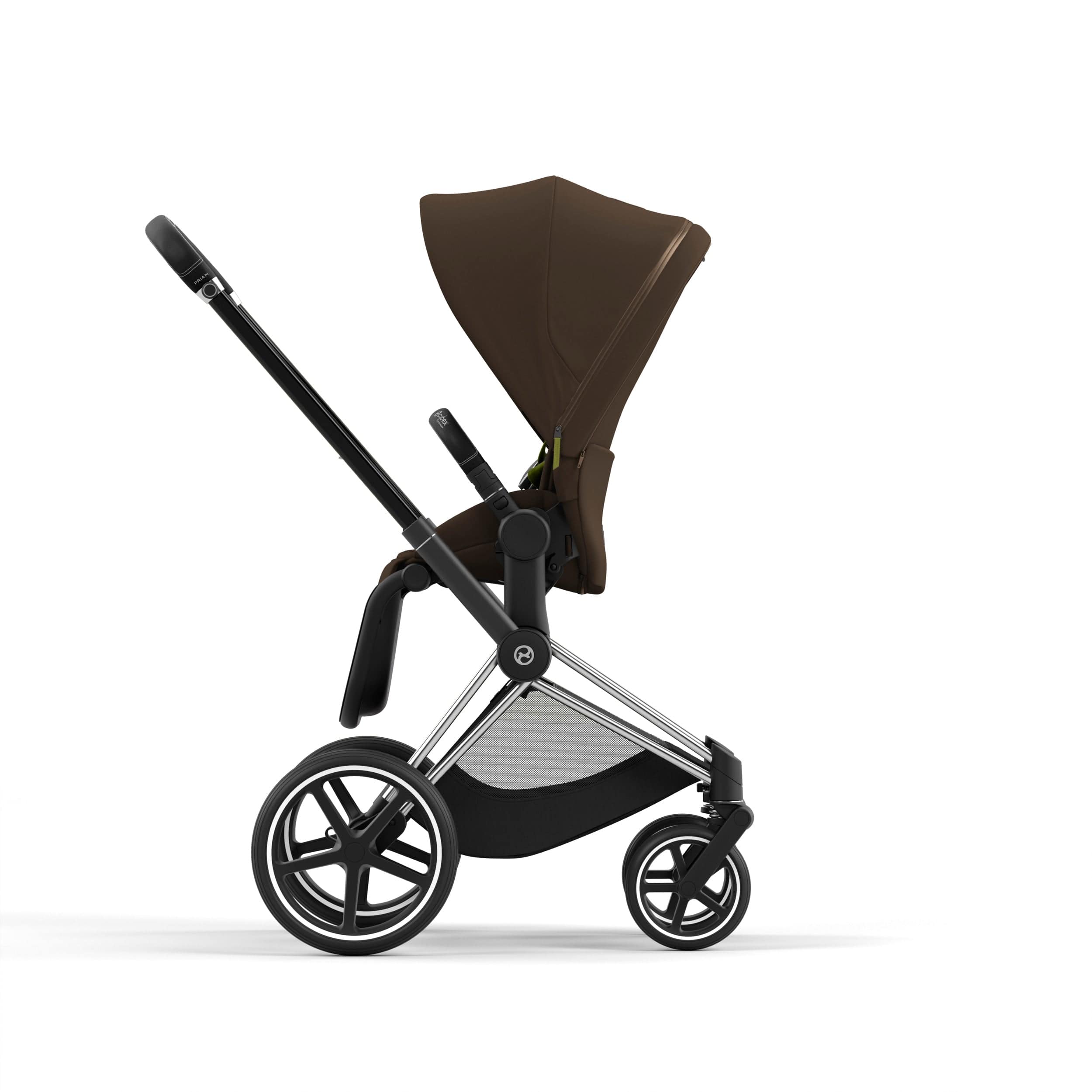 Cybex Priam 4 Complete Stroller - Chrome/Black Luxury Baby Stroller with All-Wheel Suspension | Perfect for City Walks, Travel & Everyday Use