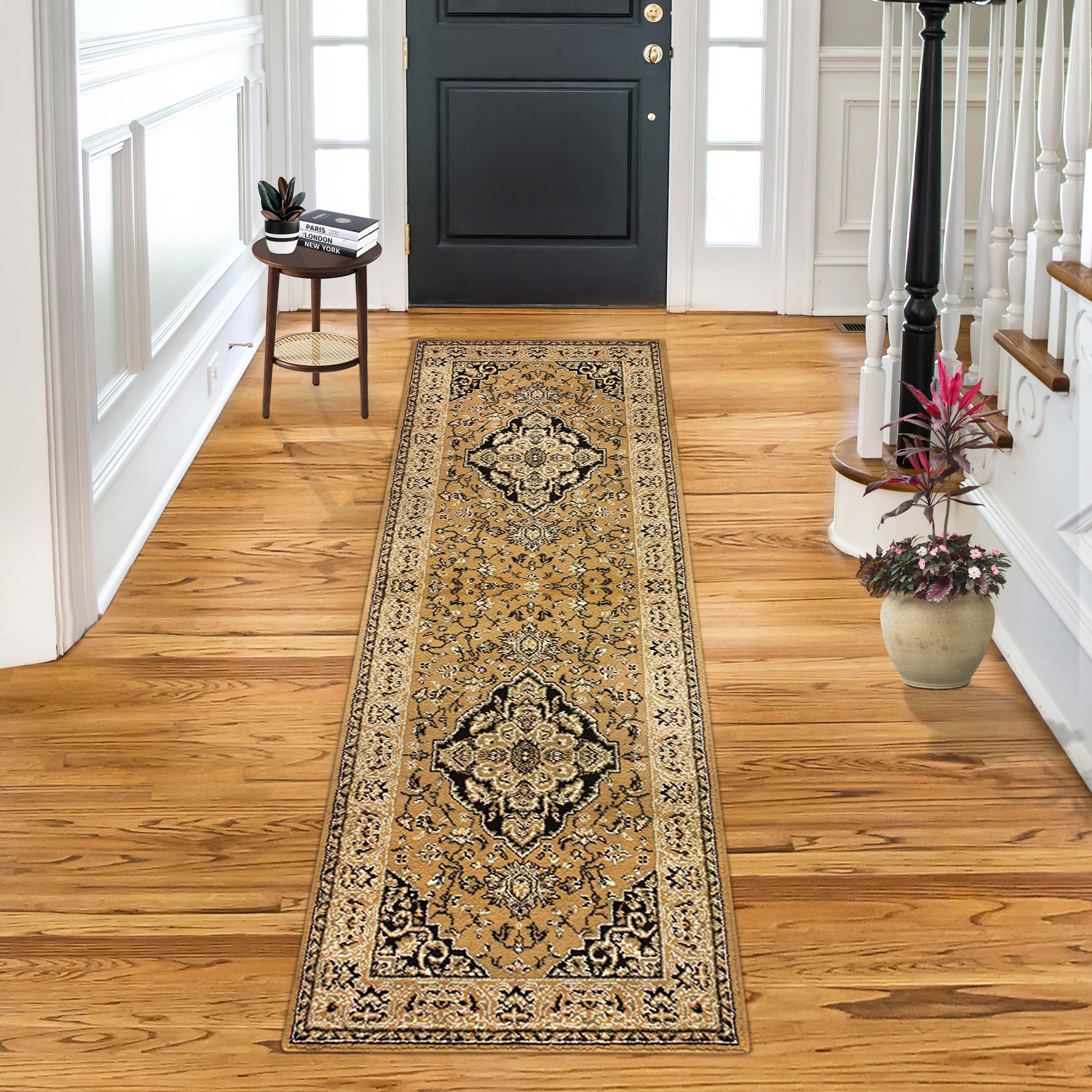 Glendale Traditional Floral Medallion Indoor Area Rug - Non-Slip Living Room Carpet, Bedroom Runner, Hallway Decor | Soft & Durable Home Floor Mat for Cozy Interior Design