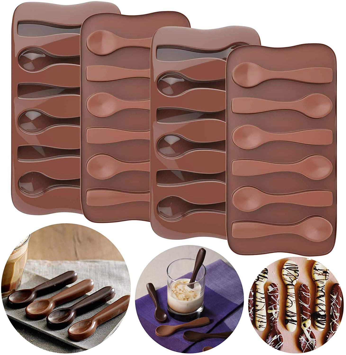Palksky Silicone Hot Chocolate Spoon Molds - Candy Cane & Peppermint Shapes for DIY Hot Cocoa, Coffee & Desserts | Perfect for Holiday Gifts, Party Favors & Home Baking