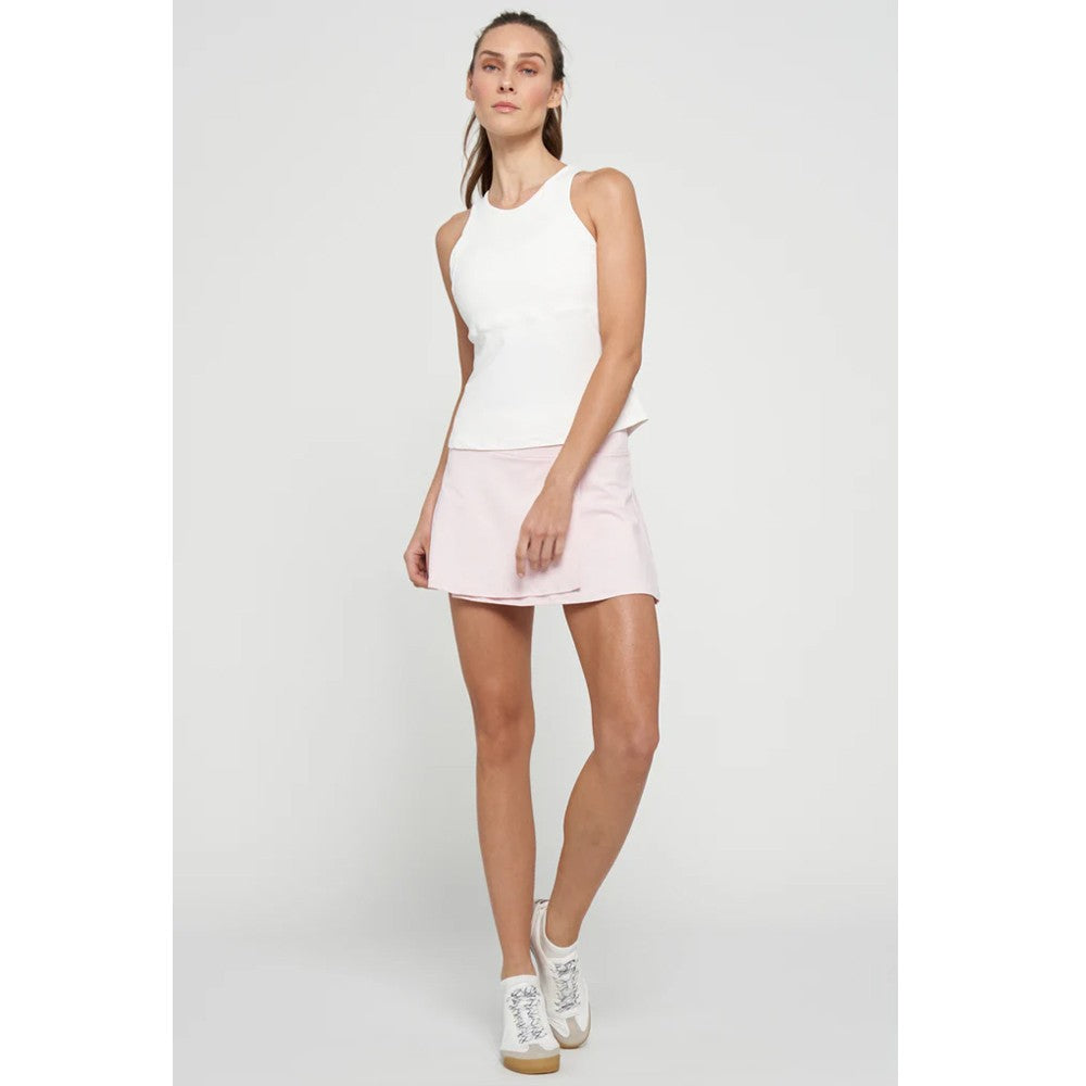 Lija Women's Don't Stop Me Now Tiebreak 13 Skort - Athletic Tennis Skirt with Built-in Shorts in Blush Pink | Perfect for Tennis, Golf & Active Wear