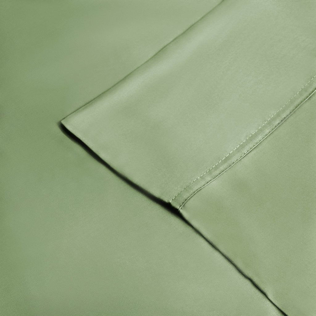 300 Thread Count Rayon From Bamboo Solid Deep Pocket Sheet Set - Ultra Soft & Breathable Bed Sheets for Queen Size Mattress - Perfect for All-Season Comfort & Luxury Bedroom Decor
