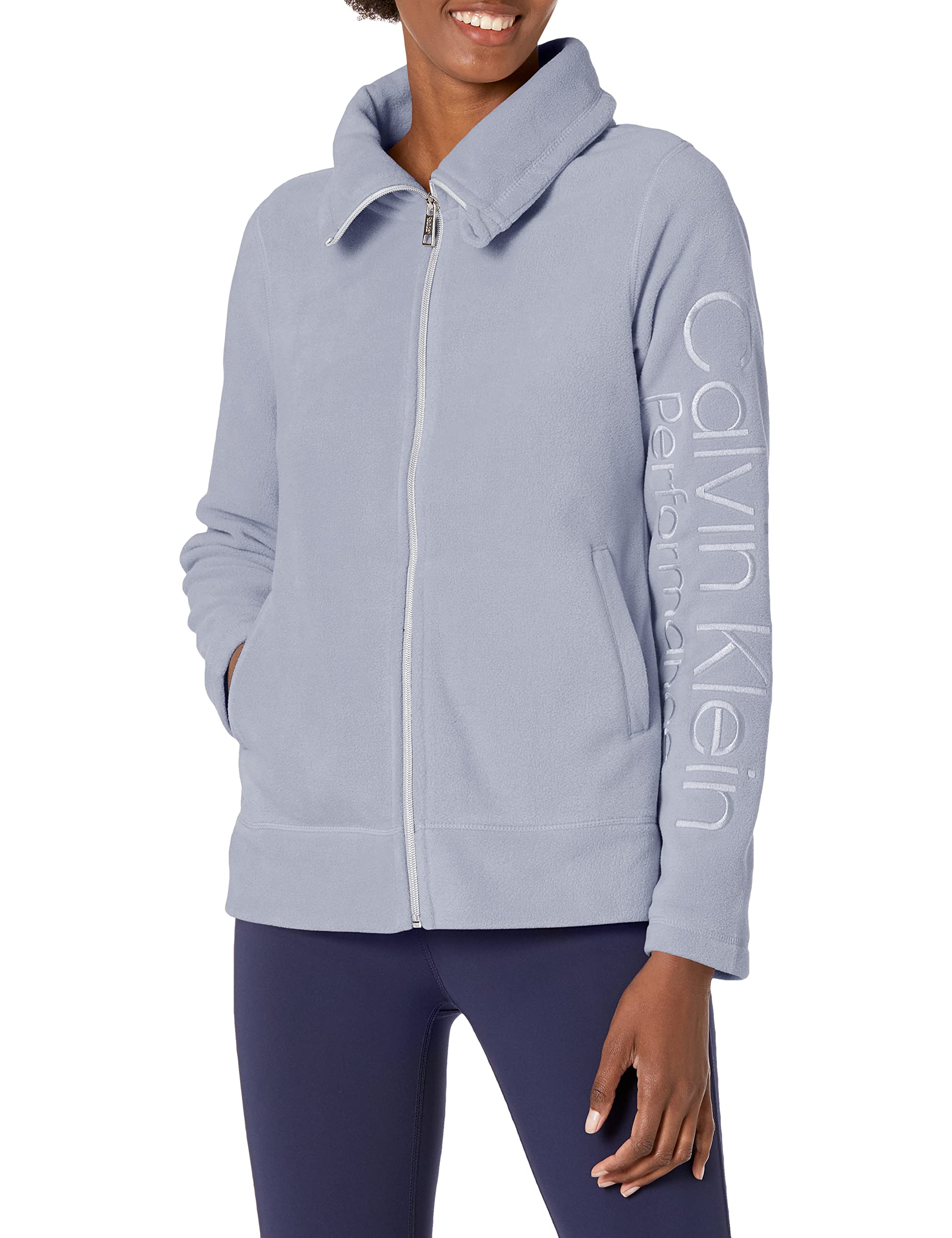 Calvin Klein Performance Women's Tech Fleece Jacket - Lightweight Warm Winter Running Hoodie for Outdoor Sports & Casual Wear