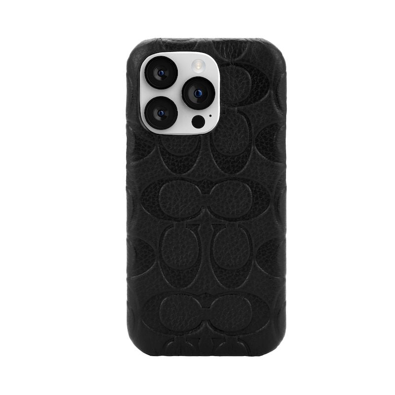Premium Slim Leather Case with Raised Design for iPhone 14 Pro - Black | Perfect for Business & Everyday Protection