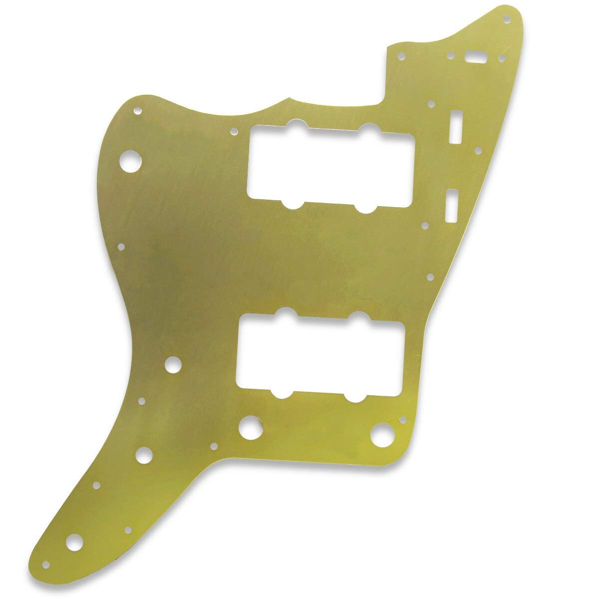Gold Metal Guitar Pickguard 1Ply with Screws - Vintage Style Replacement for US Jazzmaster Guitar - Perfect for DIY Repairs & Custom Upgrades