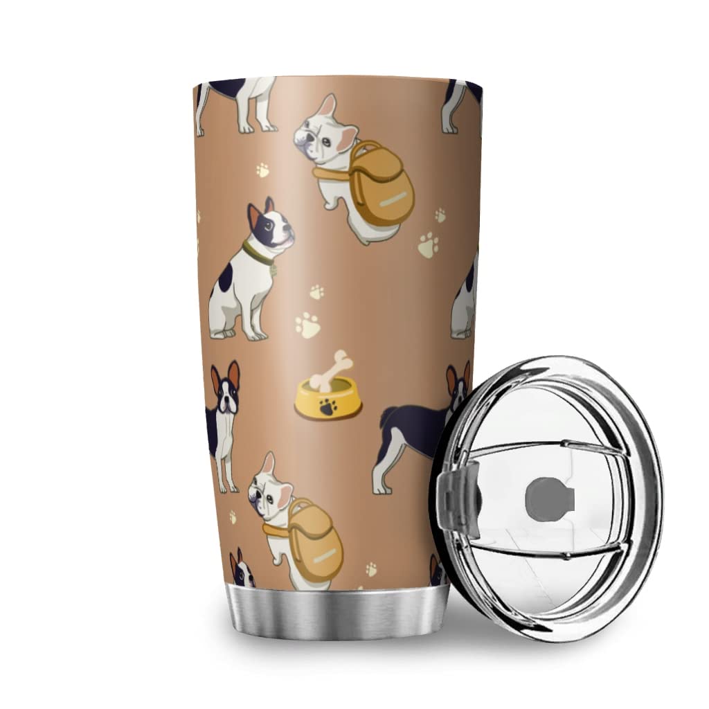 Stainless Steel Vacuum Insulated Corgi Tumbler - 20oz Leakproof Travel Mug with Lid for Coffee, Tea & Cold Drinks | Cute Back to School Gift for Students & Teachers | Perfect for Classrooms, Office & Outdoor Activities