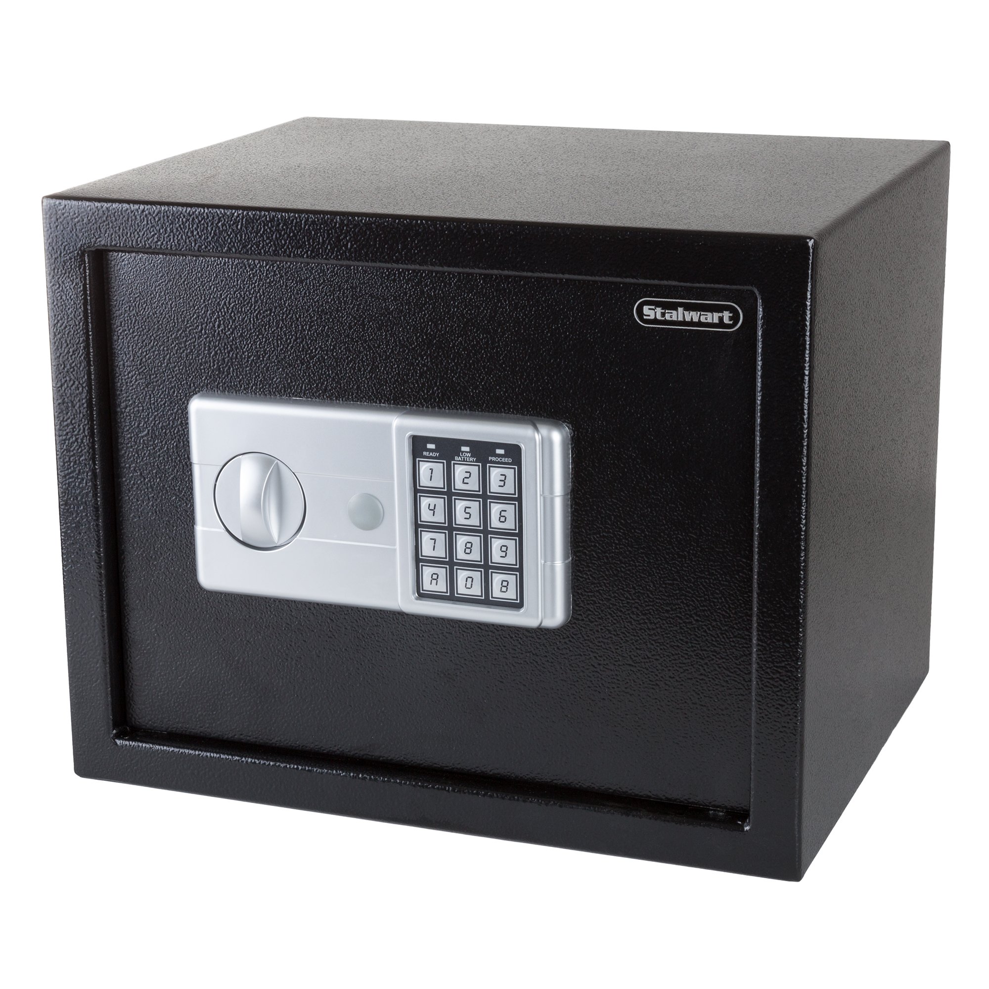Stalwart Digital Safe - Electronic Keypad & 2 Backup Keys - Heavy Duty Steel Security Box for Cash, Jewelry & Documents - Home & Office Use (Black)