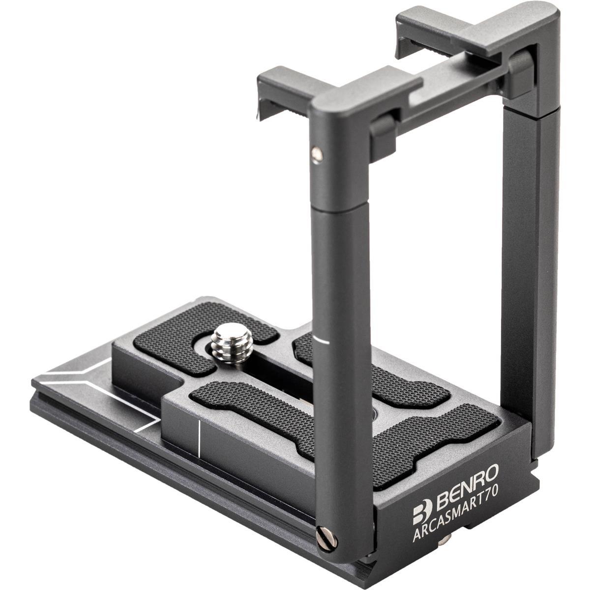 Benro 70mm Arca Swiss Plate with Smartphone Adapter - Compatible with DSLR Cameras & Tripods - Perfect for Photography, Vlogging & Outdoor Shooting