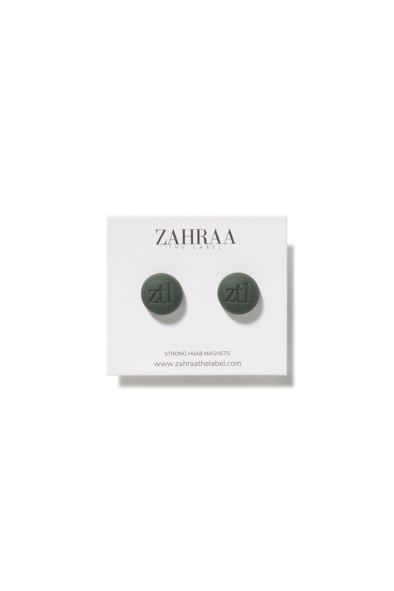 Hijab Magnet Pins for Women - Secure & Invisible Hijab Clips - Olive Green - Perfect for Daily Wear, Work & Special Occasions
