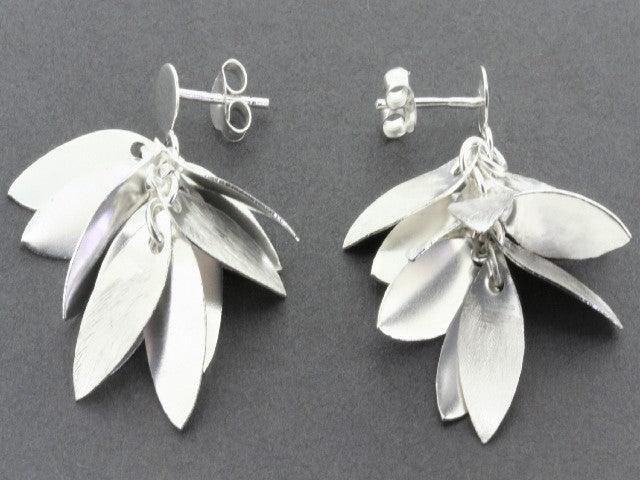 Multi-Leaf Stud Earrings for Women - Dainty Gold Leaf Hoop Earrings for Everyday Wear, Gift for Her - Perfect for Office, Date Night & Casual Outings