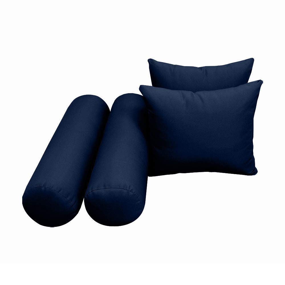 Prolinemax 5-Piece Knife Edge Outdoor Daybed Mattress Cushion & Bolster Pillow Set - Full Size AD101 - Perfect for Patio, Poolside & Garden Lounging