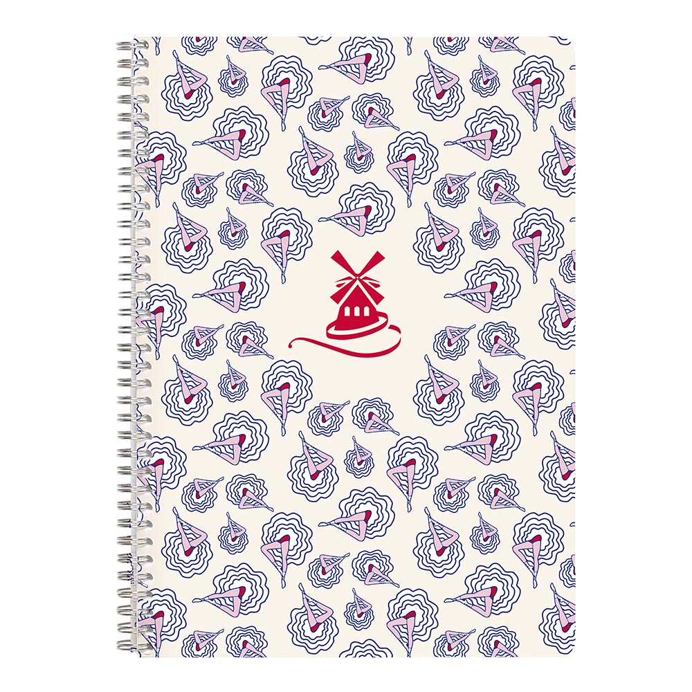 Clairefontaine Moulin Rouge Spiral Bound Notebook - A4 Size (8.3 x 11.7 Inches) Premium French Paper for School, Office & Journaling | Perfect for Note Taking, Sketching & Creative Writing