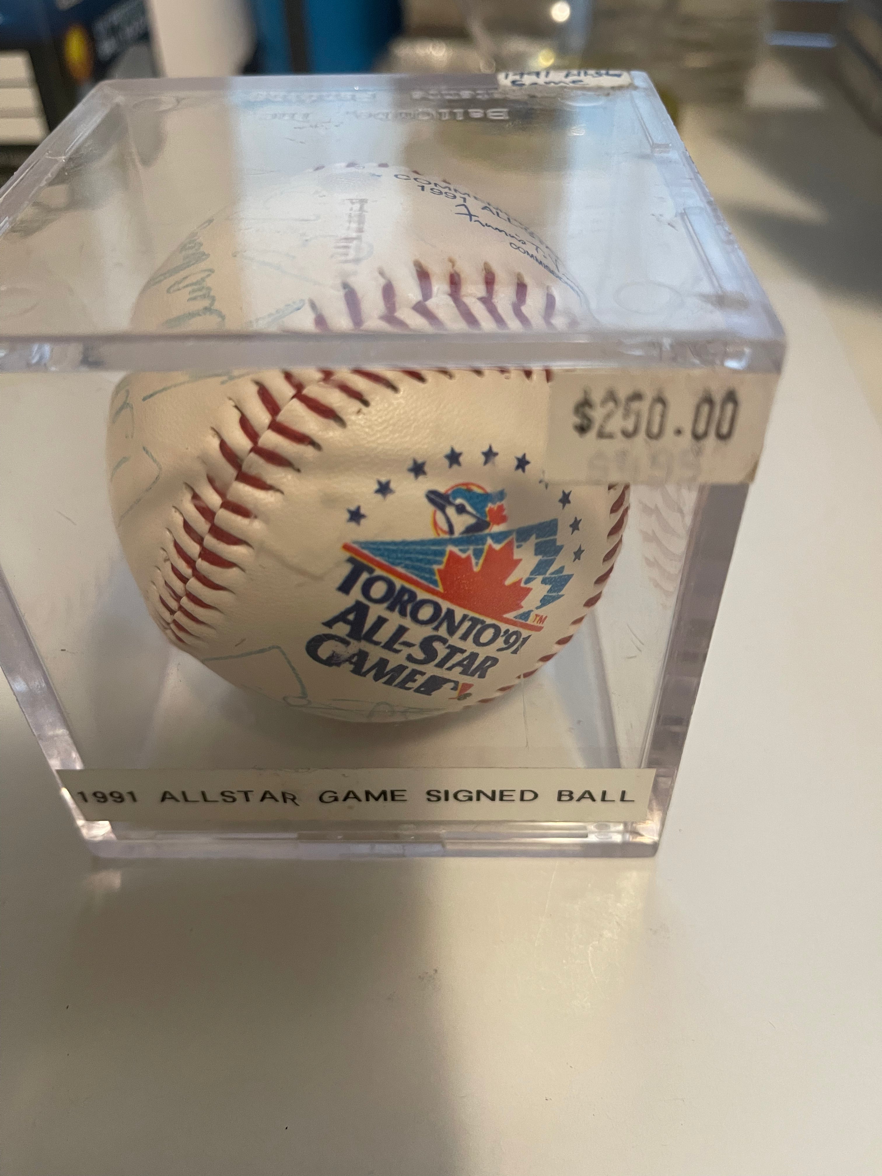 1991 All Star Baseball Game Signed Baseball - Rare Collectible with COA | Perfect for Sports Memorabilia Displays & Gift for Baseball Fans