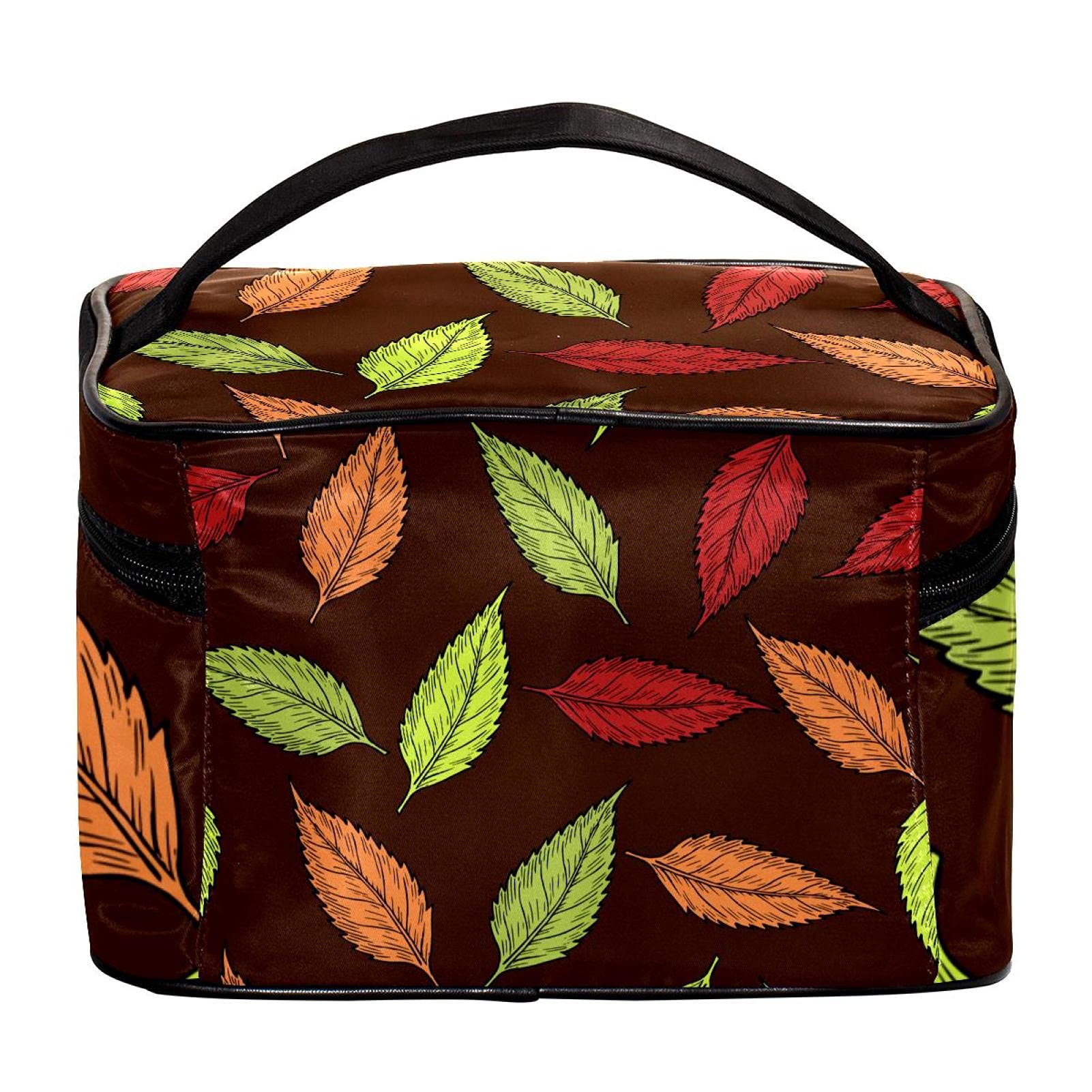 Autumn Leaves Cosmetic Bag - Large Travel Makeup Case for Women | Perfect for Vacation & Daily Use