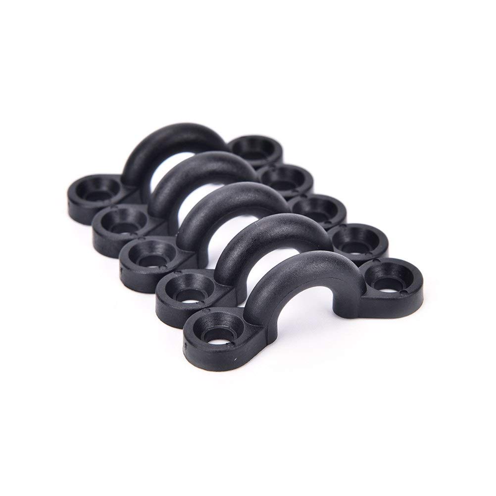 Premium 10-Piece C-Shaped Nylon Bungee Tie Down Kit with 20 Screws - Heavy Duty Deck Rigging for Kayaks, Boats & Surfboards - Secure Gear Storage & Water Sports Equipment (Outdoor Marine Accessories) - Perfect for Kayaking, Boating, Surfing & Water Adventures