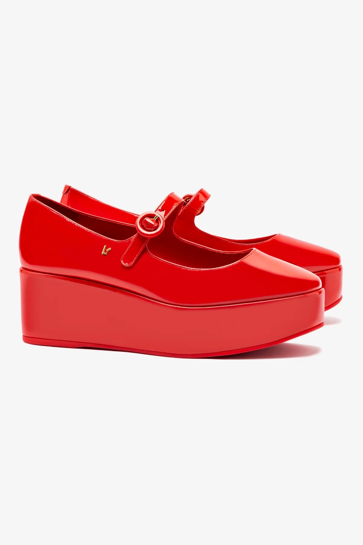 Blair Women's Flatform Sandals in Scarlet Patent Leather - Stylish & Comfortable Summer Shoes for Beach, Party & Casual Wear