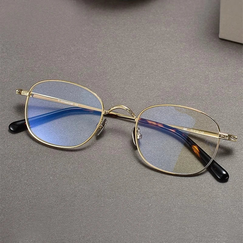Stylish Black Titanium Oval Square Eyeglasses for Women - Lightweight Full Rim Frame - Perfect for Work, Reading & Fashion Accessories