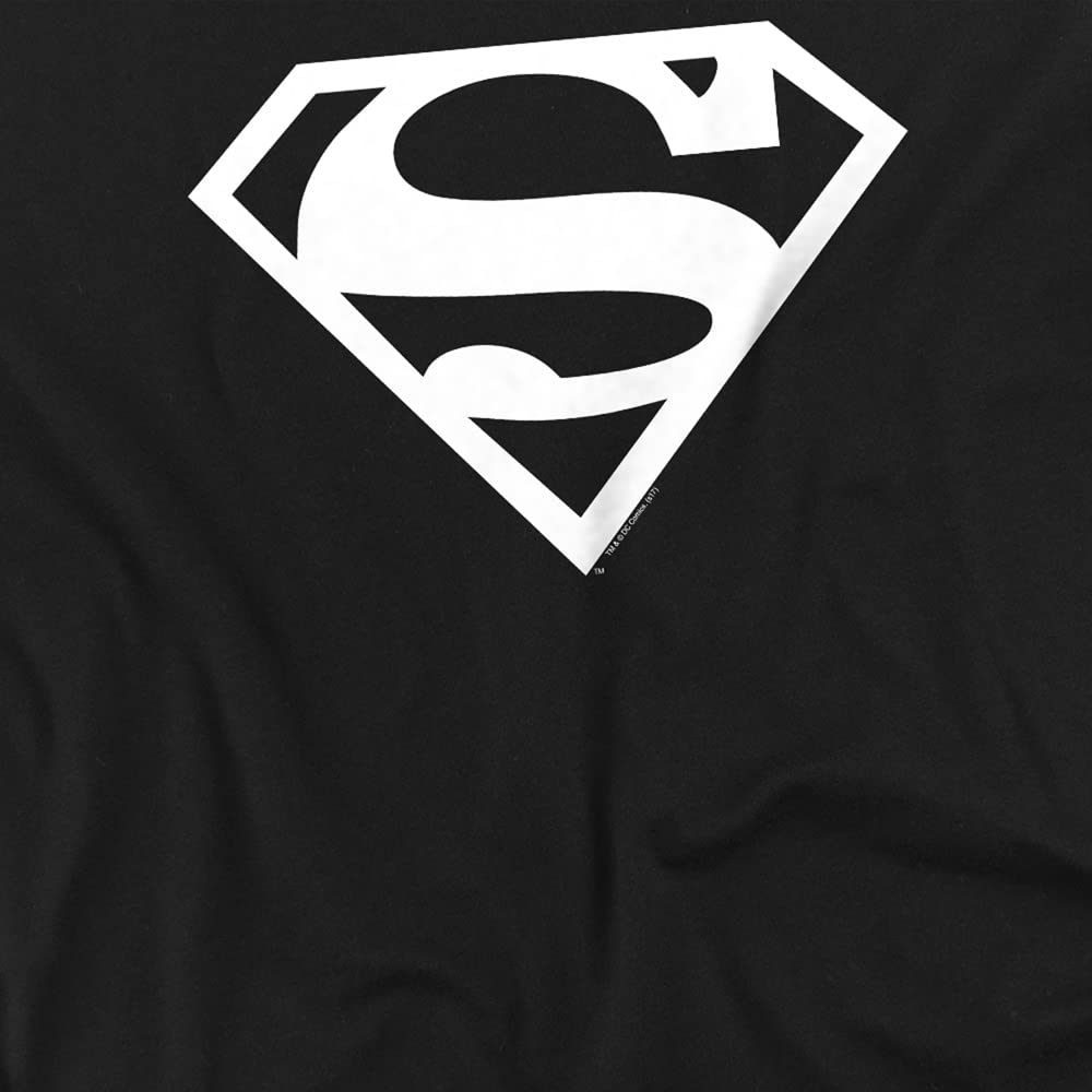 Popfunk Classic Superman Logo Unisex Adult T-Shirt - Superhero Graphic Tee for Men & Women - Casual Wear, Cosplay & Comic Con Outfits
