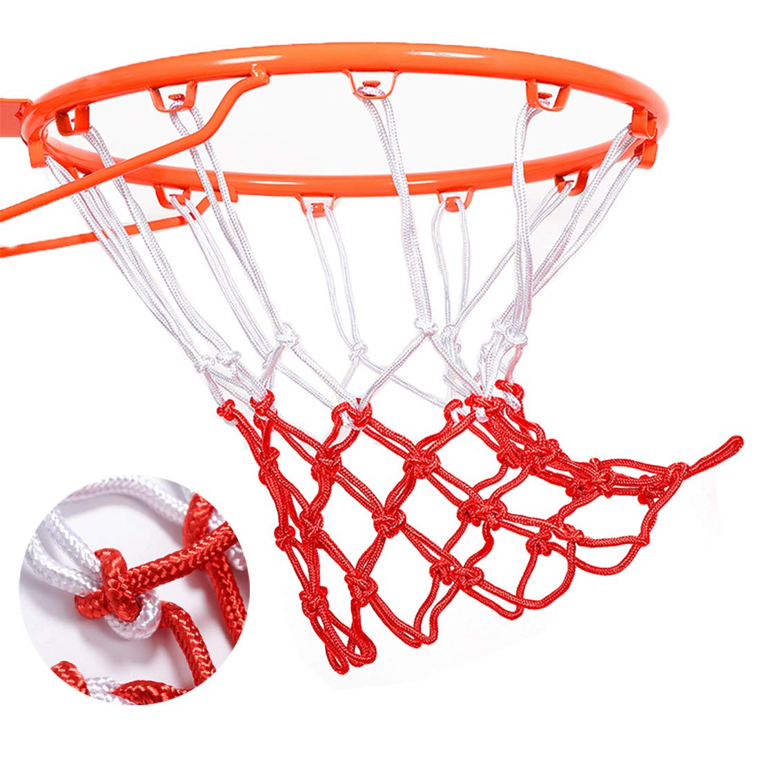 Heavy Duty Basketball Net - All Weather, Indoor/Outdoor Use for Standard 12 Hoops - Perfect for Driveway & Court Play