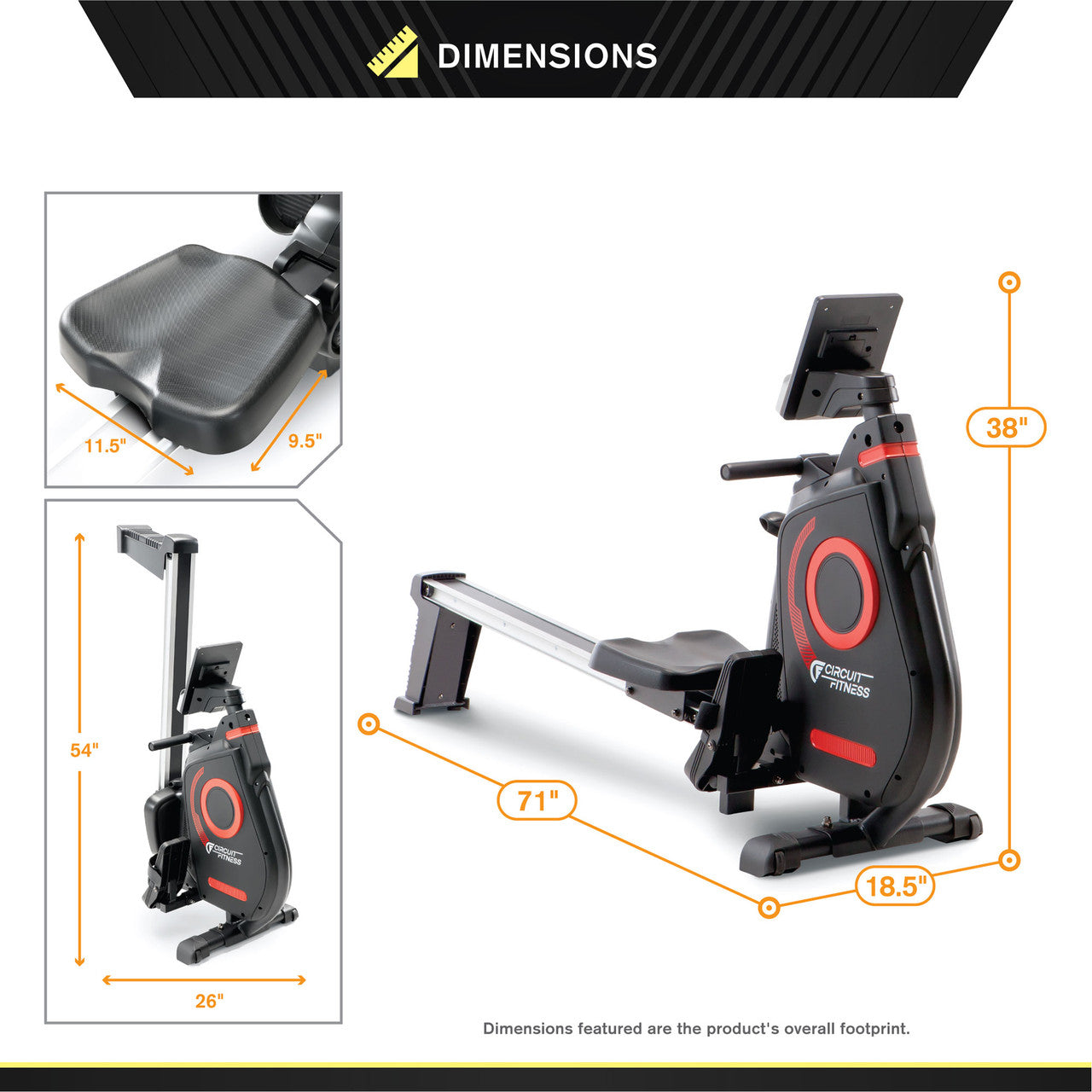Foldable Magnetic Rowing Machine with Bluetooth Connectivity - AMZ 979RW BT | Home Gym Equipment for Full-Body Workout & Cardio Training | Perfect for Small Spaces & Indoor Fitness
