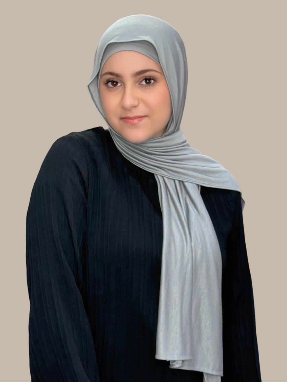 Stylish Modish Girl Premium Jersey Hijab in Chic Grey - Perfect for Everyday Wear, Work, and Special Occasions