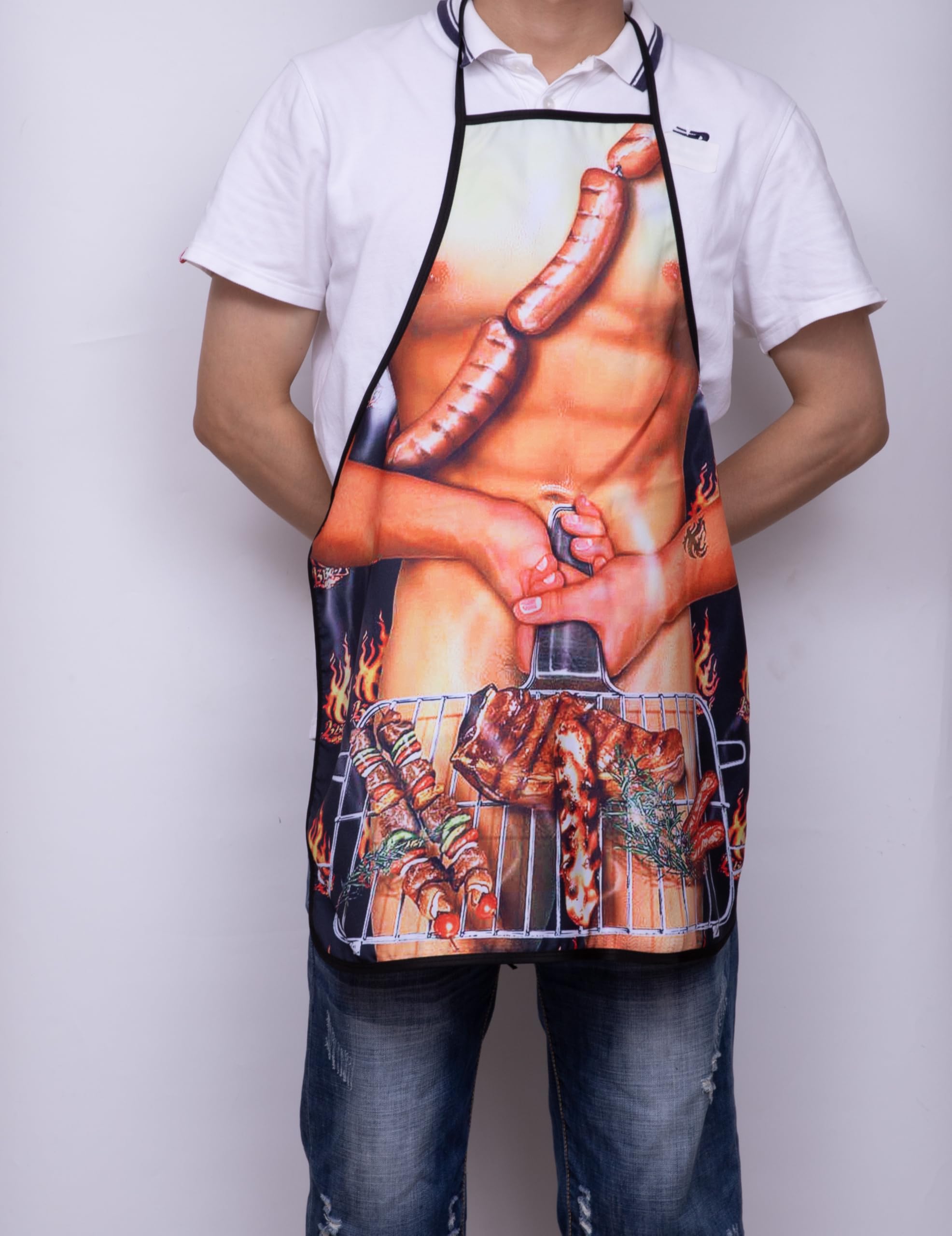 Funny Cute Cooking Baking BBQ Apron for Men & Women - Perfect Adult Party Costume Gift for Kitchen, Grilling & Cosplay