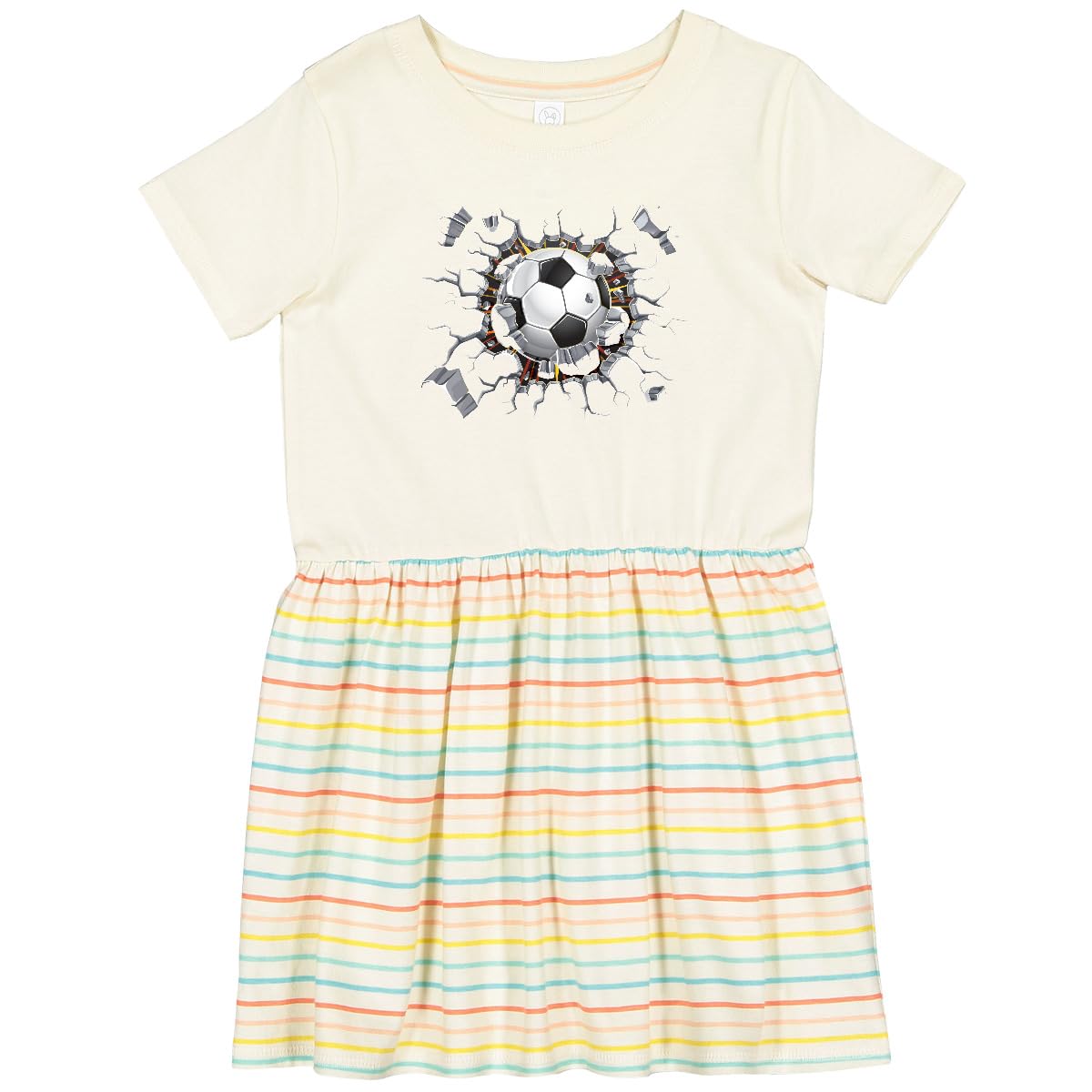 Inktastic Soccer Breakthrough Toddler Dress - Adorable Girls' Soccer-Themed Outfit for Playdates, Parties & Game Day Cheers