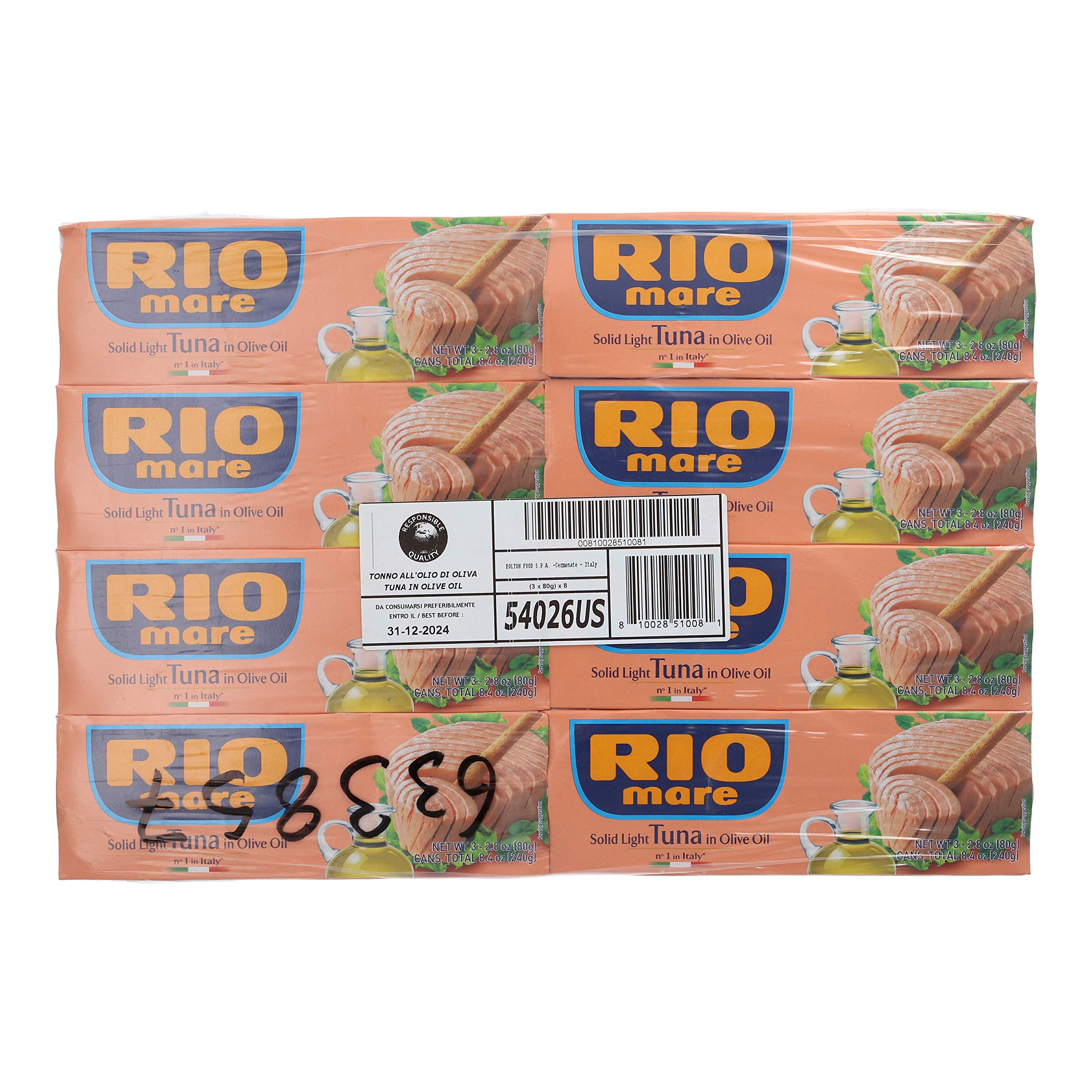 Rio Mare Tuna in Olive Oil - 24 Cans (67.2 Oz) | Premium Italian Canned Tuna | High Protein, Keto & Paleo Friendly | Perfect for Salads, Sandwiches & Meal Prep