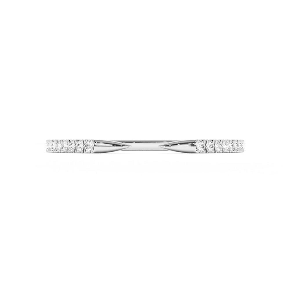 Pavé Diamond Claw Stacking Open Ring for Women - Elegant Adjustable Stackable Band for Everyday Wear & Special Occasions