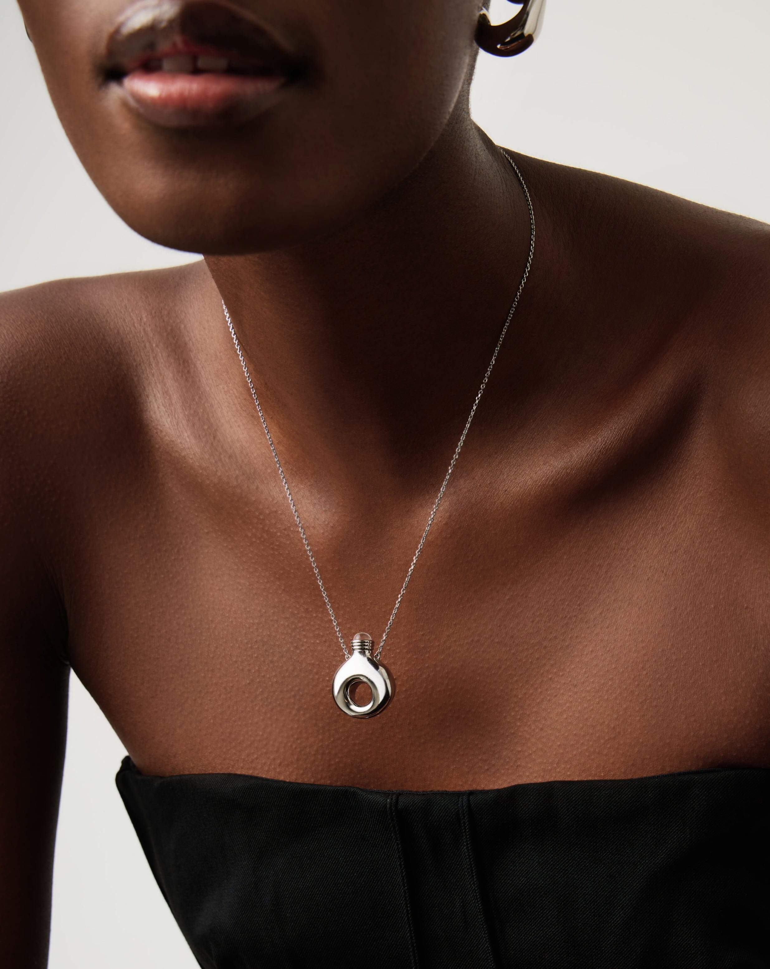 Message in a Bottle Molten Pendant Necklace - Silver Plated Romantic Jewelry Gift for Her | Perfect for Anniversaries, Valentine's Day & Special Occasions