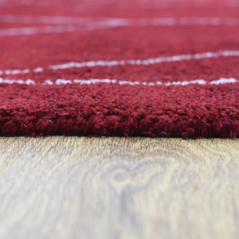 Handmade Infinity Hand Knotted Rug - Premium Quality Wool Area Rug for Living Room, Bedroom & Dining Room Decor - Soft & Durable Home Floor Covering