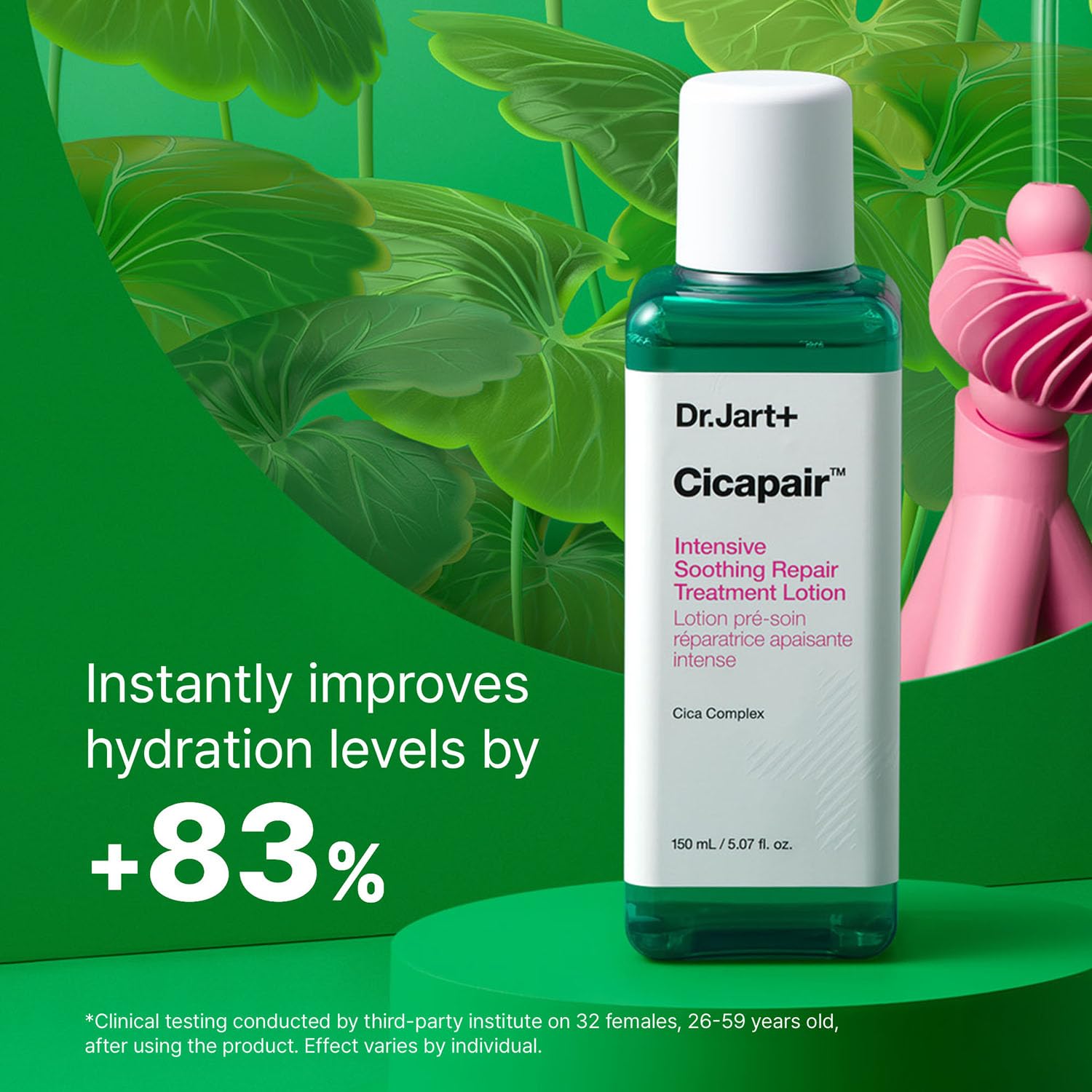Dr.Jart+ Cicapair™ Intensive Soothing Repair Treatment Liquid Face Lotion for Redness Relief | Centella Asiatica Hydrating Toner | Korean Skin Care for Sensitive Skin | 5.07 Fl Oz | Daily Calming & Moisturizing Facial Treatment