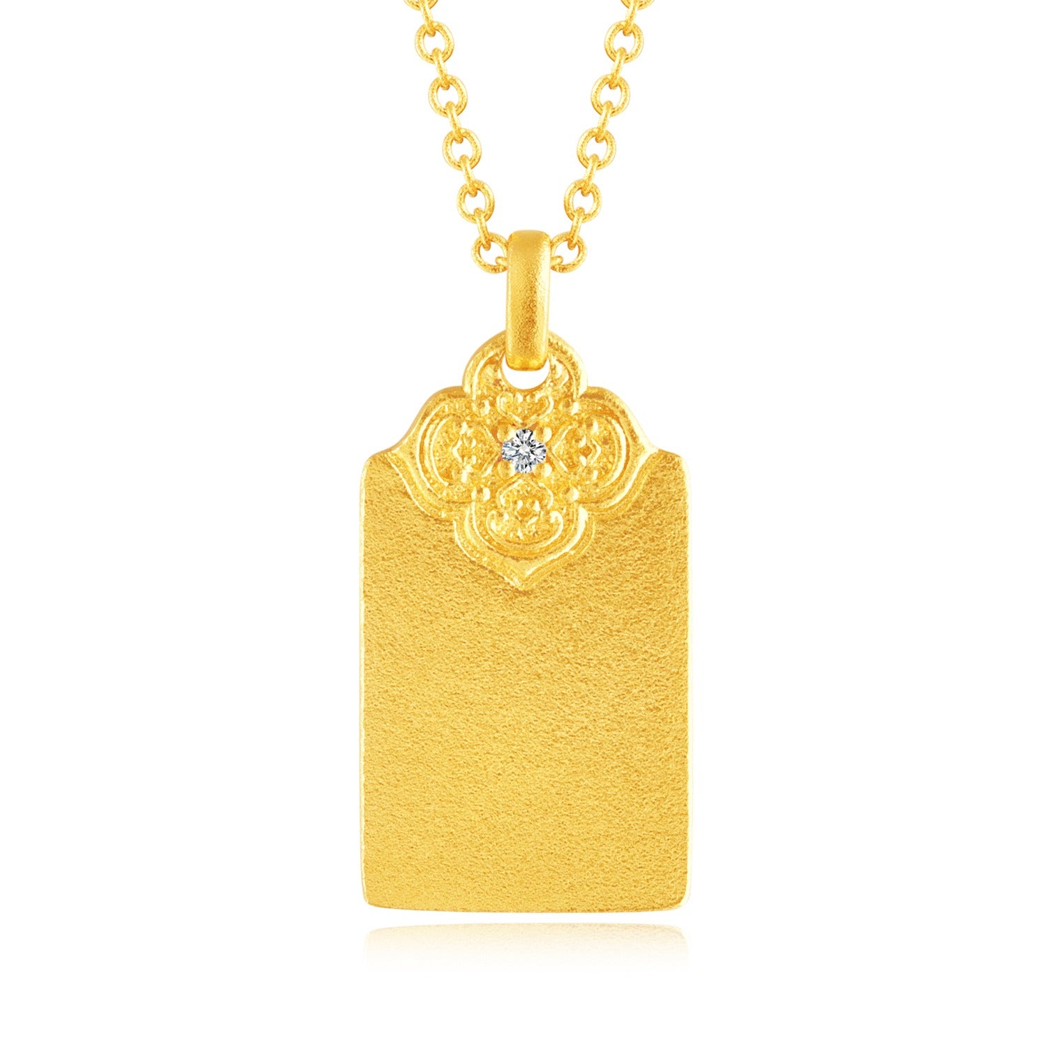 24K Gold Diamond Necklace for Women - Elegant & Luxurious Jewelry Gift for Anniversary, Wedding, or Special Occasions