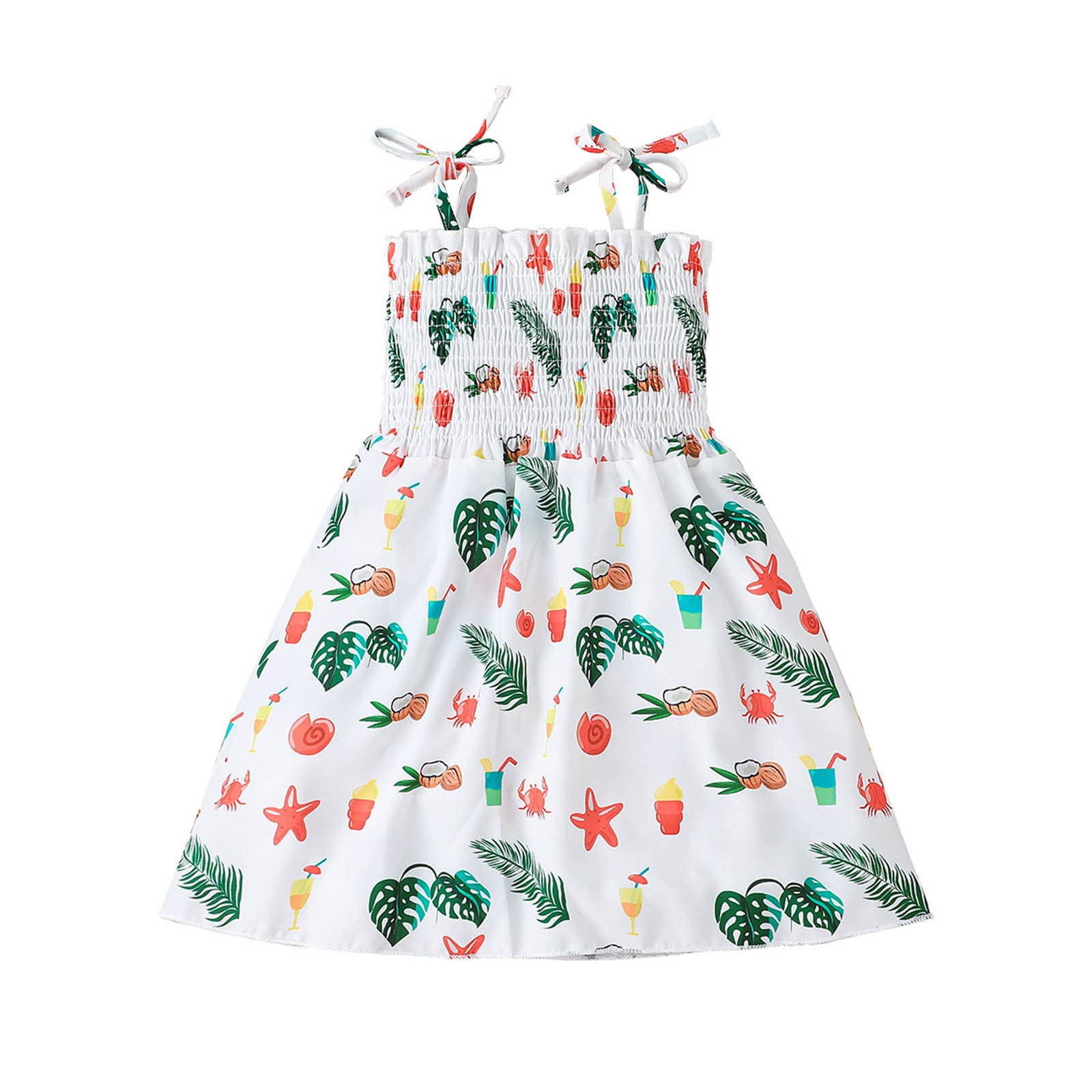 Toddler Girls Sleeveless Corduroy Princess Dress - Cute Cartoon Printed Beach Dress for Kids | Perfect for Summer Outings, Birthday Parties & Photo Shoots