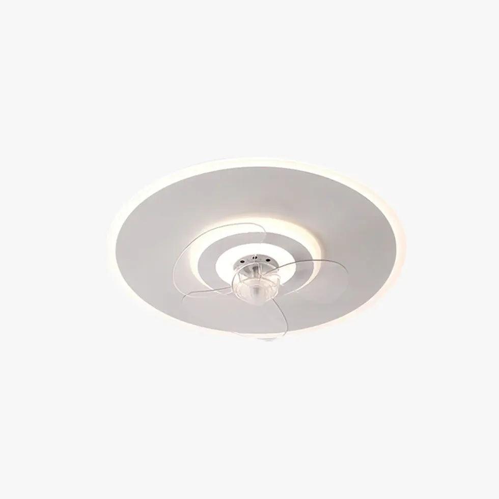 Modern Round Noodle Ceiling Fan with LED Light - Perfect for Living Room, Bedroom & Kitchen Air Circulation