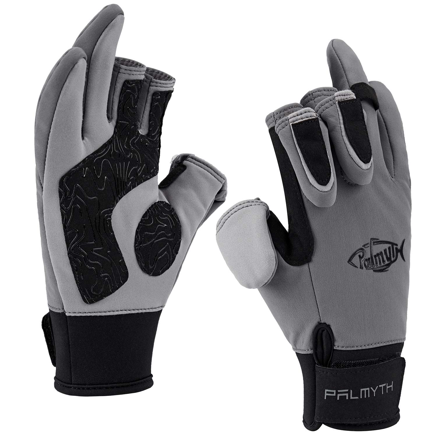 **Palmyth Flexible Fishing Gloves - Warm & Waterproof Cold Weather Gloves for Men & Women - Ideal for Ice Fishing, Fly Fishing, Photography, Motorcycling, Running, Shooting & Hiking**