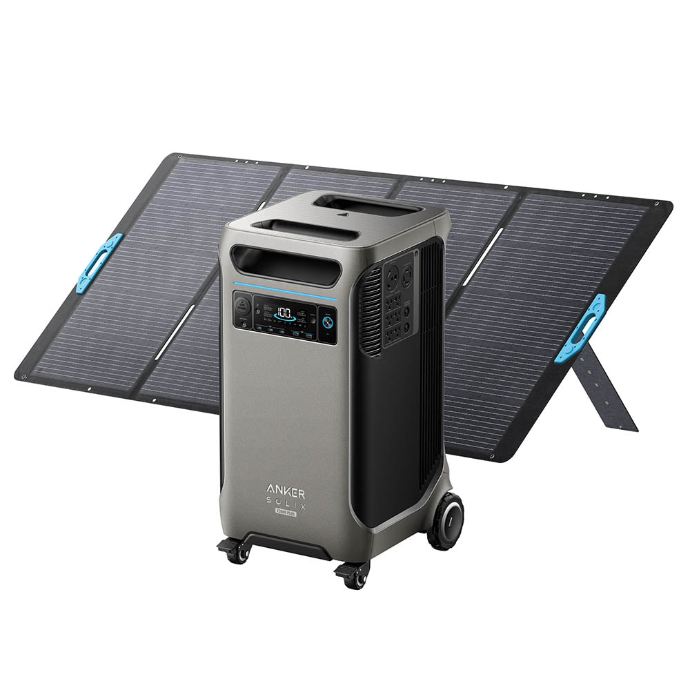 Anker SOLIX F3800 Plus Portable Power Station with 400W Solar Panel - Perfect for Camping, RV Trips & Emergency Power Backup