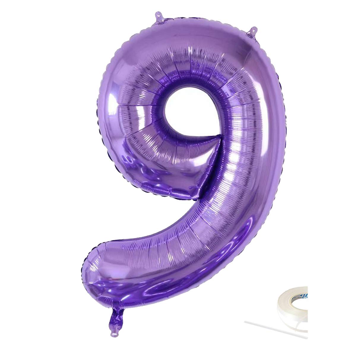 40 Inch Purple Jumbo Digital 9 Number Balloons - Giant Foil Mylar Balloons for Birthday Parties, Weddings, Bridal Showers, Anniversaries & Photo Shoots - Perfect for Event Decorations and Celebration Backdrops