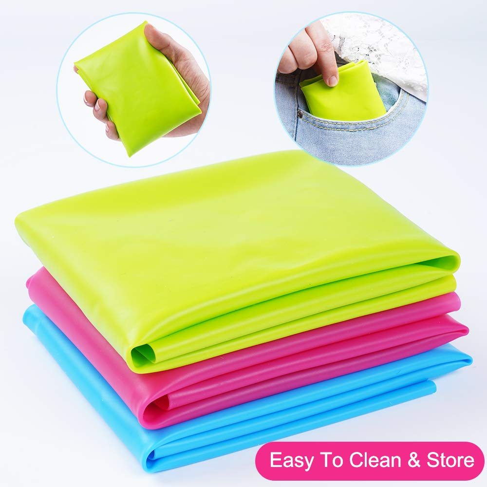3 Pack Large Silicone Mats for Crafts, Resin Jewelry Casting, Baking & Placemats - 15.7” x 11.8” Non-Slip Heat Resistant Sheets (Blue, Rose Red, Green) - Perfect for DIY Projects, Kitchen Use & Art Workshops