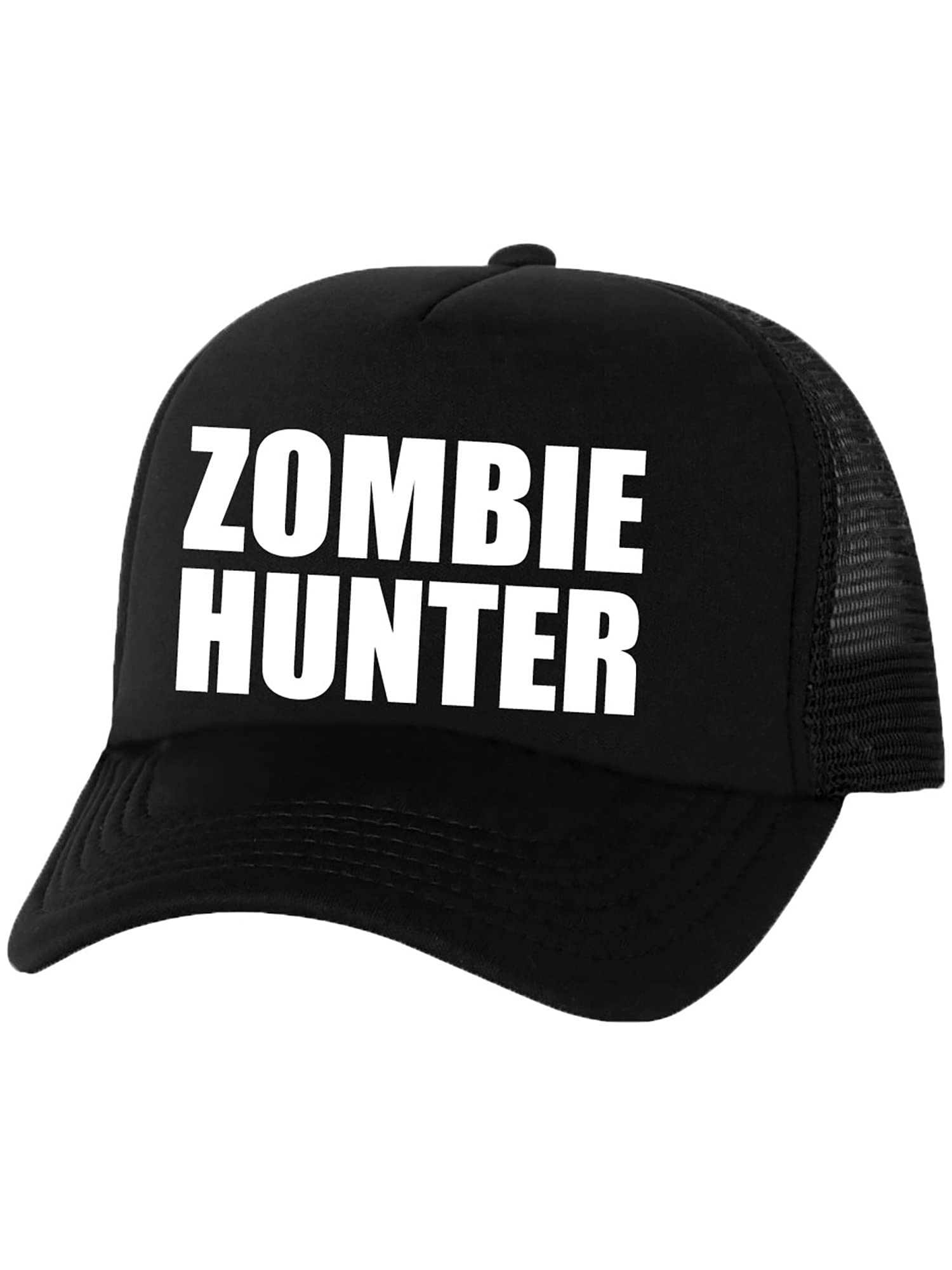 Zombie Hunter Trucker Mesh Snapback Hat for Men & Women - Adjustable Baseball Cap for Outdoor, Hunting, and Halloween Costumes
