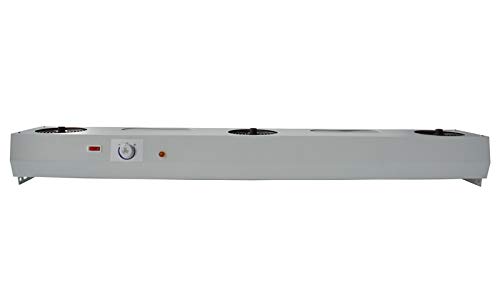 INTBUYING 3-Head Wall Mounted Ionizer Fan - 110V Industrial Anti-Static Air Curtain for Clean Rooms, Electronics Workstations & Manufacturing Facilities