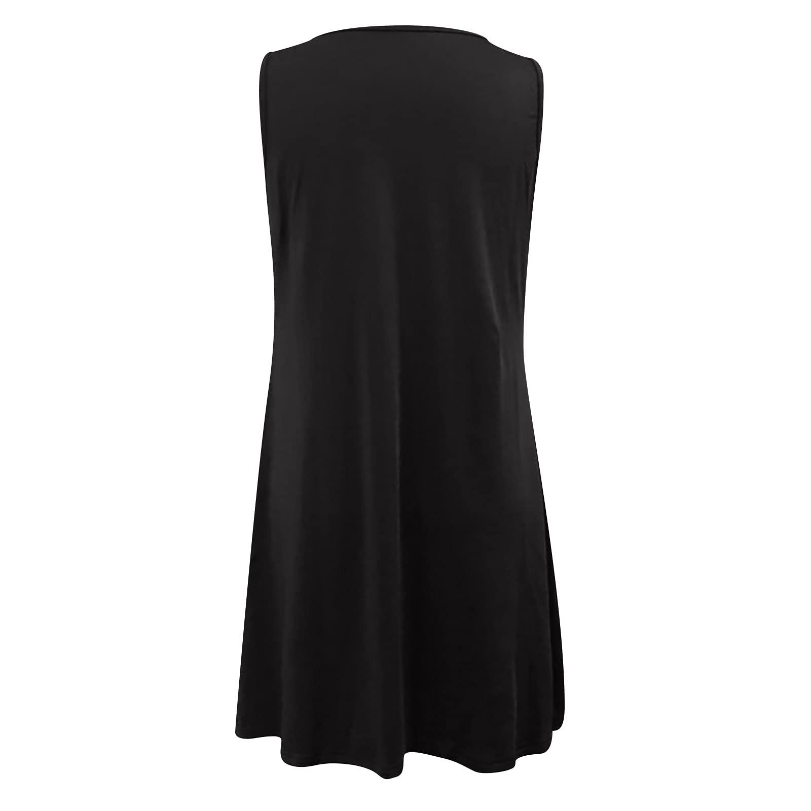 UOFOCO Women's Summer Dresses 2024 - Sexy Sleeveless Hollow Out Bust Beach Dress with Mid-Thigh Length | Perfect for Vacation, Pool Party & Tropical Getaways