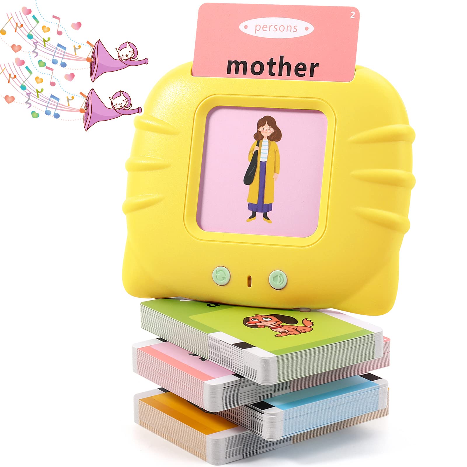 LIONVISON Talking Flash Cards for Kids Ages 2-6 - 224 Words Learning Toys, Autism Sensory & Montessori Educational Toys for Toddlers, Preschool Boys & Girls - Perfect for Speech Therapy, Classroom & Home Learning Activities