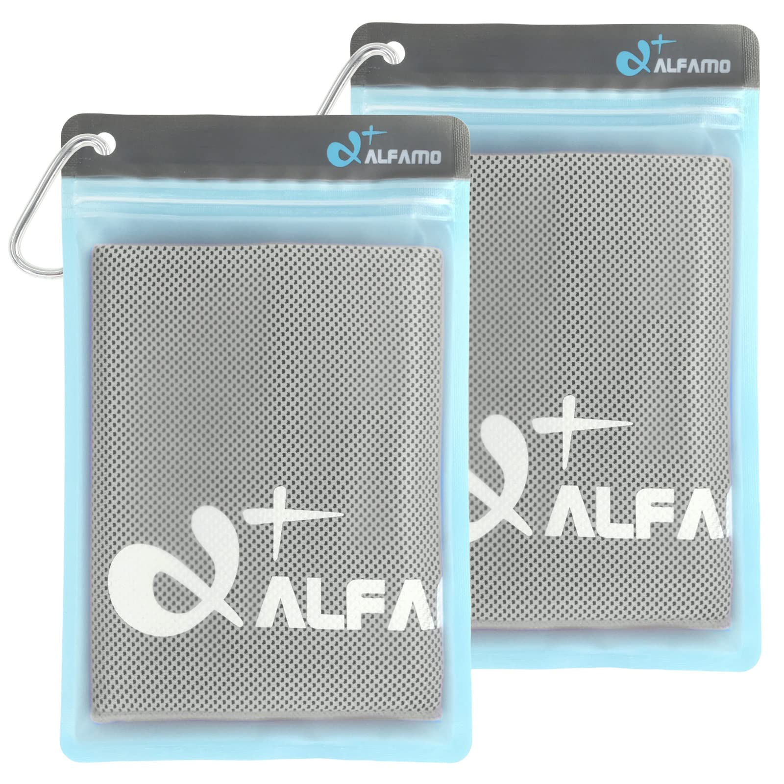 Alfamo Cooling Towel - Instant Cooling for Sports, Workout, Gym, Yoga & Outdoor Activities | Perfect for Fitness, Travel, Camping & Hot Weather Relief