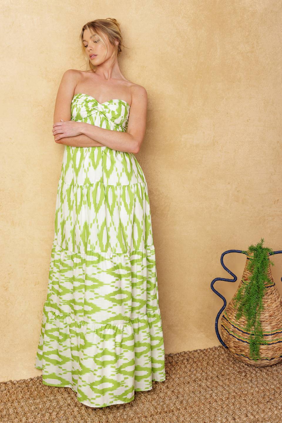 Petals of Time Woven Maxi Dress - Floral Print Bohemian Summer Dress for Women | Perfect for Beach Vacations, Date Nights & Outdoor Weddings
