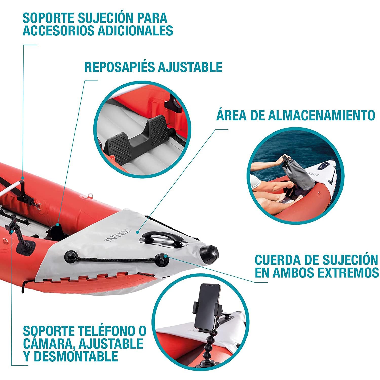 Intex Excursion Pro K2 2-Person Inflatable Kayak with Aluminum Oars & High Output Pump - Perfect for Lakes, Rivers & Outdoor Adventures