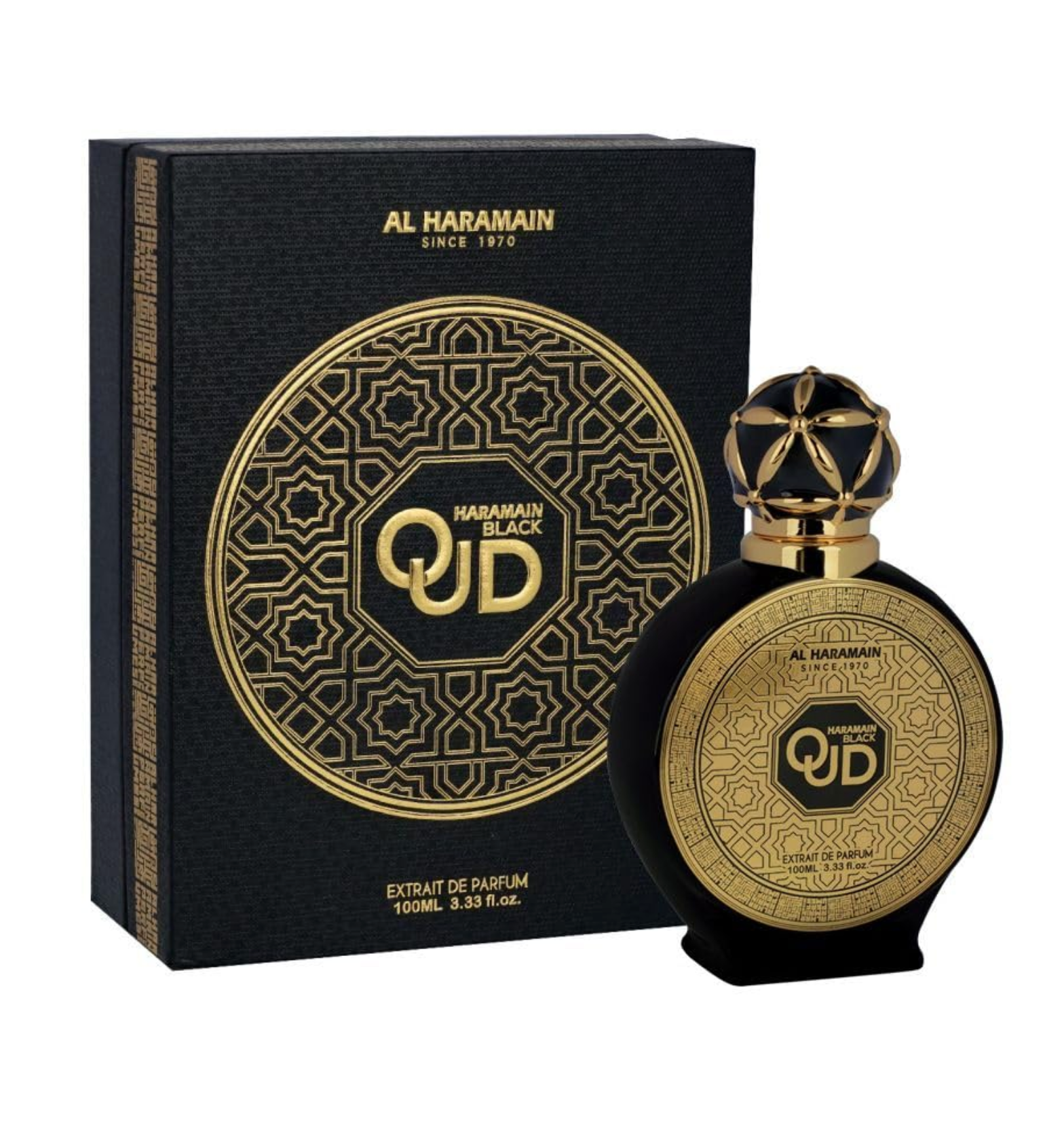 Al Haramain Black Oud EDP Spray - 100ml Extrait De Parfum for Men & Women | Luxury Arabian Fragrance for Special Occasions, Date Nights & Evening Events